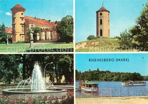 Rheinsberg Schloss jetzt Sanatorium Helmut Lehmann Leuchtturm Springbrunnen Rheinsberger See Fahrgastschiffe Rheinsberg