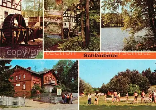 Schlaubetal Muehlenrad Bremsdorfer Muehle HOG Treppelsee Jugendherberge Zeltplatz Schlaubetal