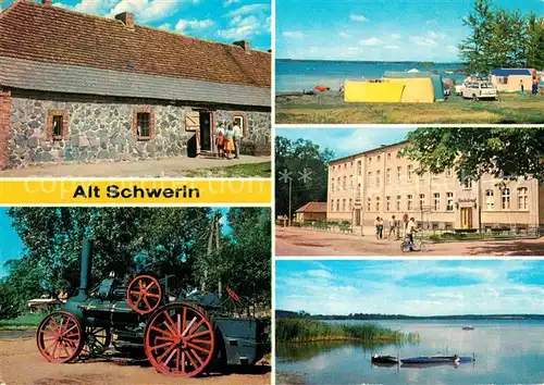 Alt_Schwerin Agrarhistorisches Museum Katenwohnung Lokomotive Campingplatz Plauer See Dorfkulturhaus Alt_Schwerin