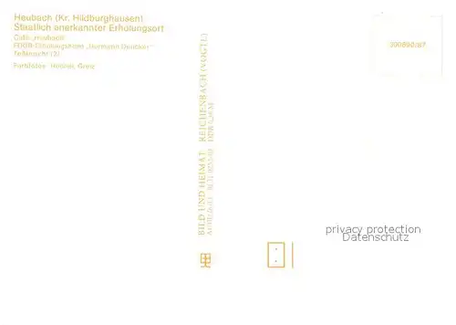 Heubach_Thueringen Cafe Heubach FDGB Erholungsheim Hermann Duncker Teilansicht Heubach Thueringen