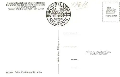 Waldkirch_Breisgau Berghotel Kandel Waldkirch Breisgau