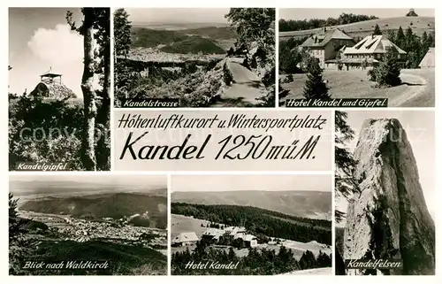 Waldkirch_Breisgau Kandelgipfel Kandelstrasse Hotel Kandel mit Gipfel Panorama Kandelfelsen Waldkirch Breisgau