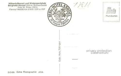 Waldkirch_Breisgau Berghotel Kandel Waldkirch Breisgau