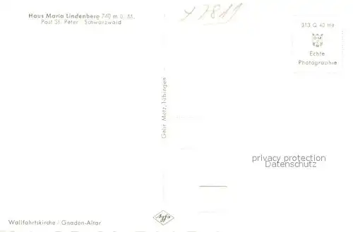 St_Peter_Schwarzwald Maria Lindenberg Wallfahrtskirche Madonna am Hochaltar St_Peter_Schwarzwald