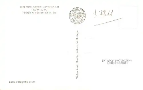 Waldkirch_Breisgau Berghotel Kandel Waldkirch Breisgau