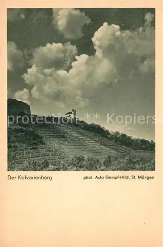St_Maergen Der Kalvarienberg mit Kirche St_Maergen