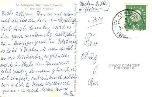 St_Maergen Wallfahrtskirche mit Feldbergblick St_Maergen