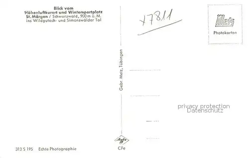 St_Maergen Blick ins Wildgutach und Simonswaelder Tal St_Maergen