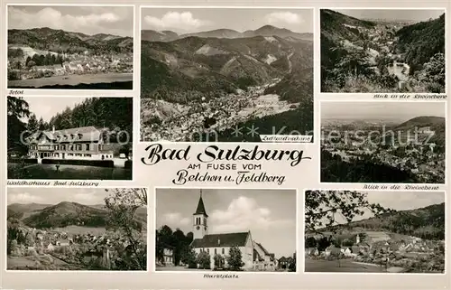 Bad_Sulzburg Panorama Fliegeraufnahme Rheinebene Waldkurhaus Kirche Bad_Sulzburg