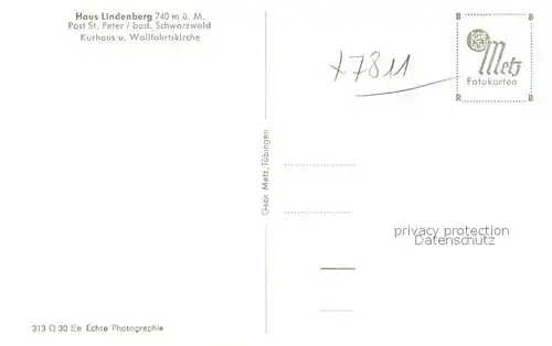 St_Peter_Schwarzwald Haus Lindenberg Kurhaus und Wallfahrtskirche St_Peter_Schwarzwald