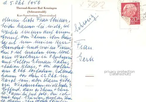 Bad_Krozingen Kur Sanatorium Theresienbad Bad_Krozingen