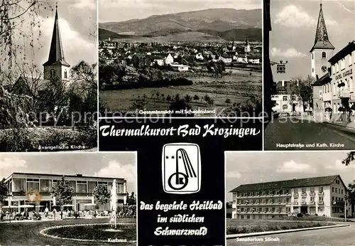 Bad_Krozingen Ev Kirche Panorama Hauptstr Kirche Kurhaus Sanatorium Siloah Bad_Krozingen