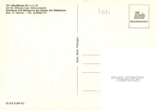 Neuhaeusle Gasthaus zur Sonne Neuhaeusle