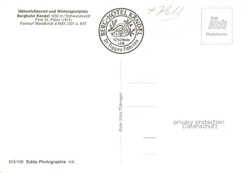 Waldkirch_Breisgau Berghotel Kandel Speisesaal Waldkirch Breisgau