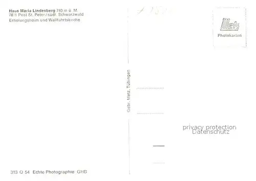 St_Peter_Schwarzwald Haus Maria Lindenberg Erholungsheim Wallfahrtskirche St_Peter_Schwarzwald