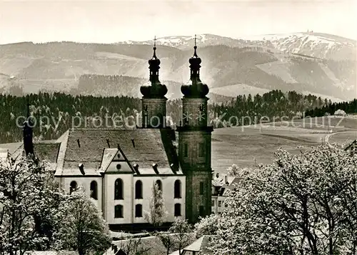 St_Peter_Schwarzwald Wallfahrtskirche mit Feldbergblick St_Peter_Schwarzwald