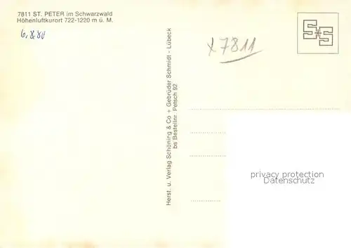 St_Peter_Schwarzwald Ortsansicht Panorama Haus Lindenberg St_Peter_Schwarzwald