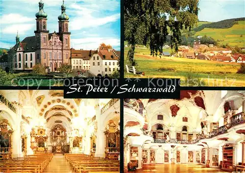 St_Peter_Schwarzwald Barockkirche Inneres Klosterbibliothek Panorama St_Peter_Schwarzwald