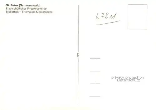 St_Peter_Schwarzwald Erzbischoefl Priesterseminar Bibliothek Ehem Klosterkirche St_Peter_Schwarzwald