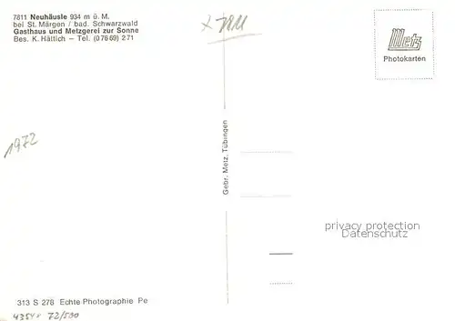 Neuhaeusle Gasthaus zur Sonne Neuhaeusle