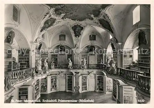 St_Peter_Schwarzwald Erzbischoefl Priesterseminar Bibliothek St_Peter_Schwarzwald