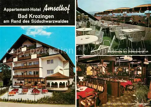 Bad_Krozingen Appartement Hotel Amselhof Dachterrasse Restaurant Amselnest Bad_Krozingen