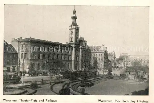 Warschau_Masowien Theaterplatz Rathaus Warschau Masowien