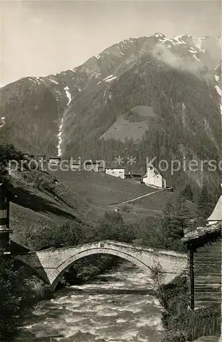 AK / Ansichtskarte Wallis_Valais_Kanton Kirche und Bruecke ueber Binna Wallis_Valais_Kanton