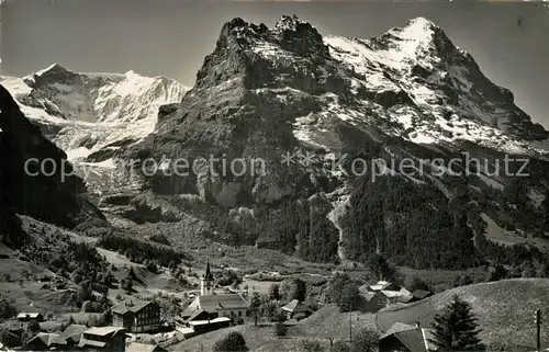 AK / Ansichtskarte Grindelwald Fiescherhoerner Hoernli Eiger Grindelwald