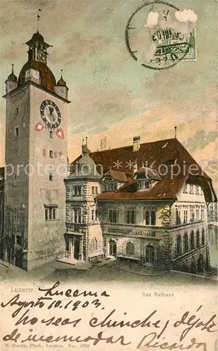 AK / Ansichtskarte Luzern_LU Rathaus Luzern_LU