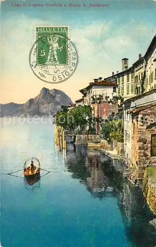 AK / Ansichtskarte Gandria_TI Lago di Lugano et Monte S. Salvatore Gandria_TI