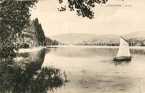 AK / Ansichtskarte Gerardmer_Vosges Le Lac Segelboot Gerardmer Vosges