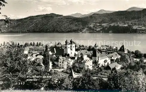 AK / Ansichtskarte Millstatt_Millstaettersee Panorama Kirche Millstatt_Millstaettersee