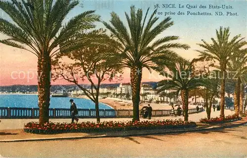 AK / Ansichtskarte Nice_Alpes_Maritimes Strandpromenade Nice_Alpes_Maritimes