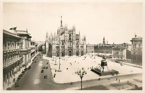 AK / Ansichtskarte Milano Piazza del Duomo Milano