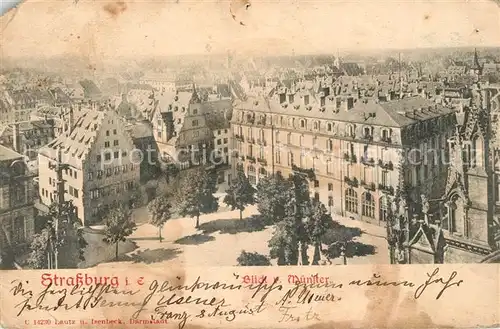 AK / Ansichtskarte Strasbourg_Alsace Muensterplatz  Strasbourg Alsace