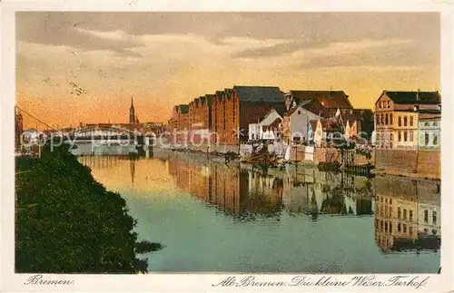 AK / Ansichtskarte Bremen Alt Bremen kleine Weser Turhof Bremen