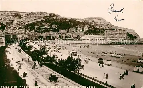 AK / Ansichtskarte Llandudno_Wales Promenade Great Orme Llandudno_Wales