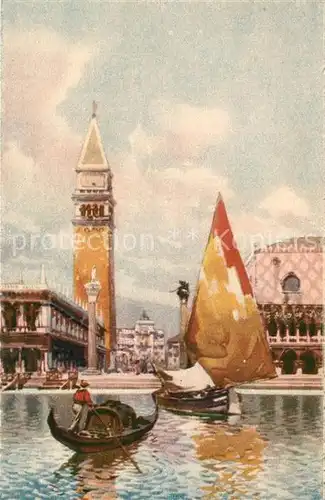 AK / Ansichtskarte Venezia_Venedig Piazzetta San Marco dalla Laguna Venezia Venedig