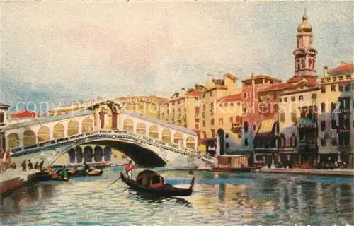 AK / Ansichtskarte Venedig_Venezia Ponte di Rialto Venedig Venezia