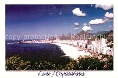 AK / Ansichtskarte Rio_de_Janeiro Leme Copacabana Beaches Rio_de_Janeiro