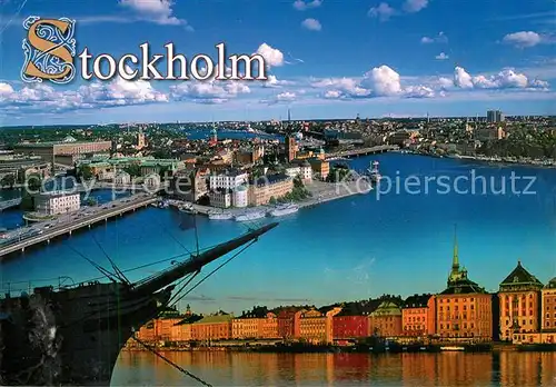 AK / Ansichtskarte Stockholm Skeppsbron Stadtpanorama Stockholm