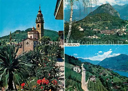 AK / Ansichtskarte Carona Kirche Panorama Carona