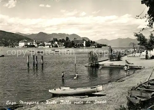 AK / Ansichtskarte Isola_Bella_Lago_Maggiore Stresa Strand Isola_Bella_Lago_Maggiore