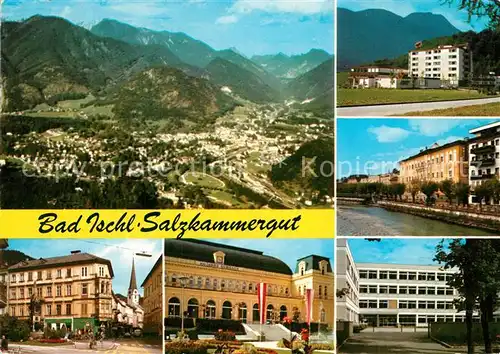 AK / Ansichtskarte Ischl_Salzkammergut_Bad Fliegeraufnahme Hotel Kirche Ischl_Salzkammergut_Bad