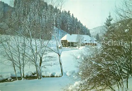 AK / Ansichtskarte Bonndorf_Schwarzwald Gasthaus Pension Sommerau Winteraufnahme Bonndorf Schwarzwald