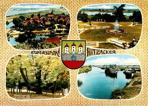 AK / Ansichtskarte Hitzacker_Elbe Hafen Minigolf Fliegeraufnahme Hitzacker Elbe