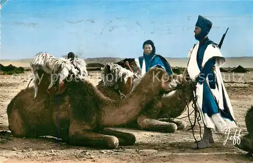 AK / Ansichtskarte Kamele Maroc Halte des Meharistes  Kamele