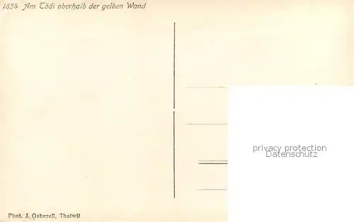 AK / Ansichtskarte Foto_Gaberell_J._Nr. 1854 Toedi Gelbe Wand  Foto_Gaberell_J._Nr.