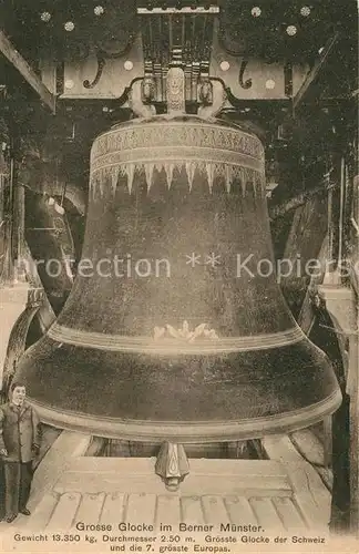 AK / Ansichtskarte Kirchenglocken Bern Muenster  Kirchenglocken